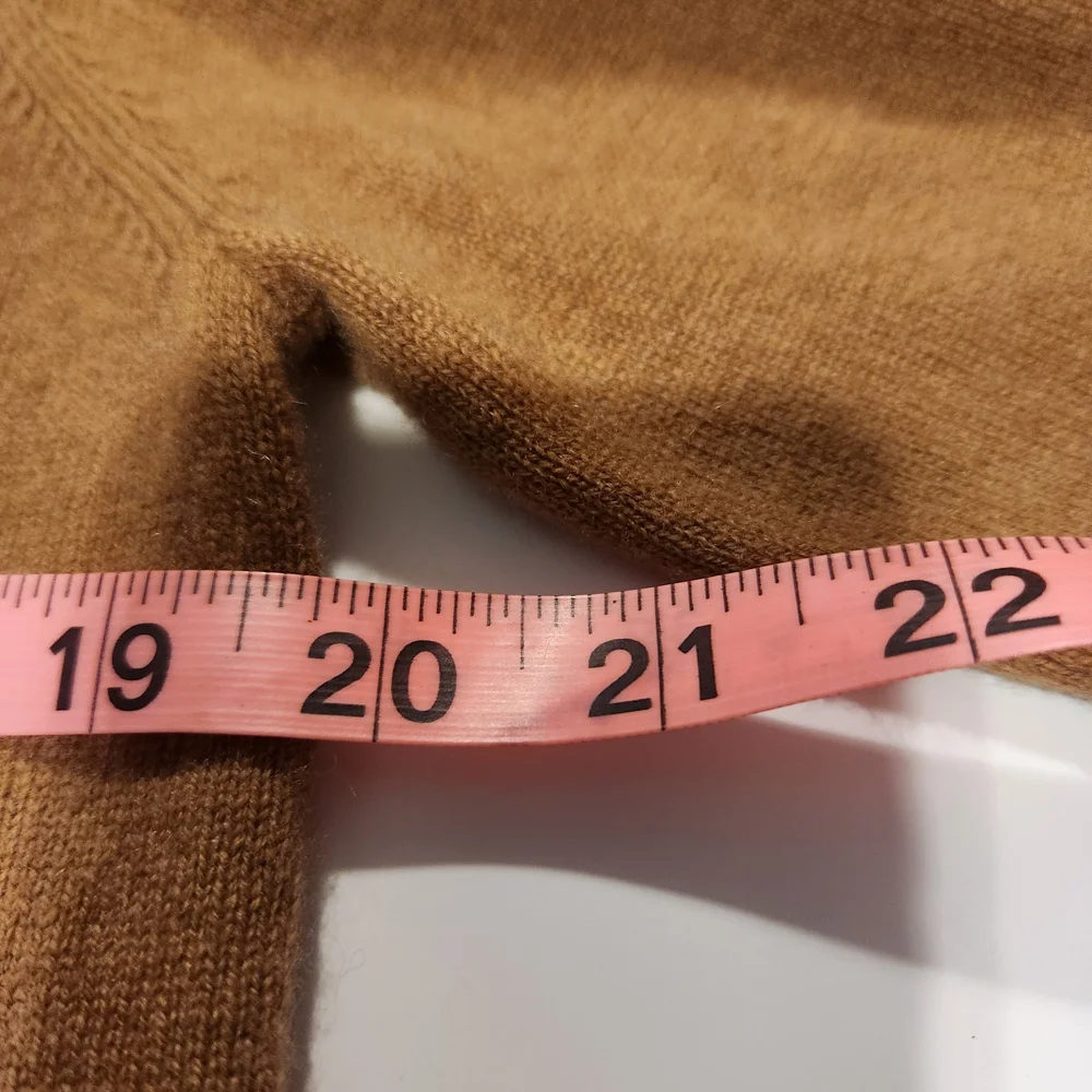 State Cashmere Tan V-Neck Sweater for Women - Picture 6 of 7